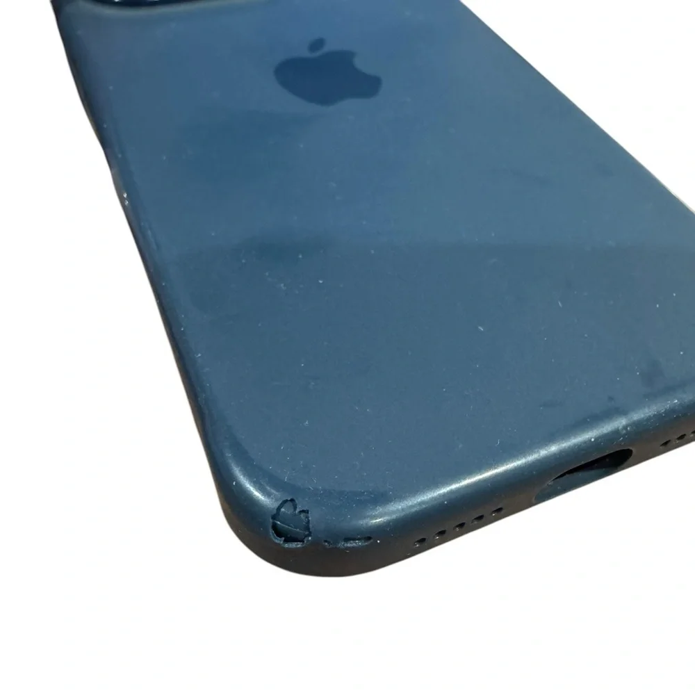 iPhone 15 Pro Silicone Case with MagSafe - Storm Blue. Used.